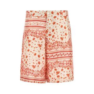 Fendi Men Printed Silk Bermuda Shorts